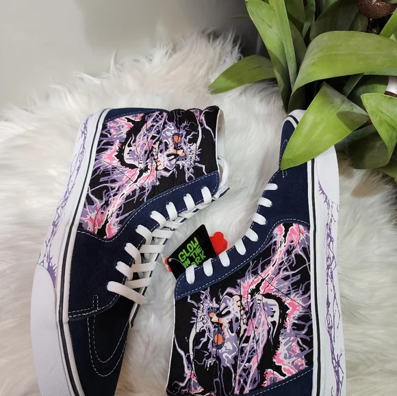 Vans SK8 Hi Zap Black/True White Men's Classic Skate Shoes Size12 - Picture 4 of 8